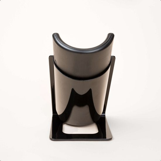 Elegant Black Acrylic Wine Cooler with Reusable Cooling Element